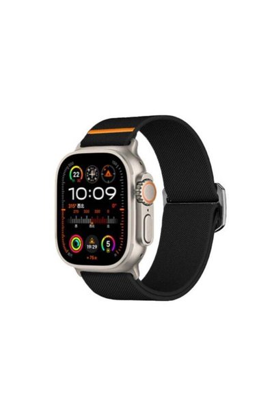 HablTech حزام مرن مصنوع من النايلون ومُجدَّل لساعة آبل، متوفر بمقاسات 44 مم/4...