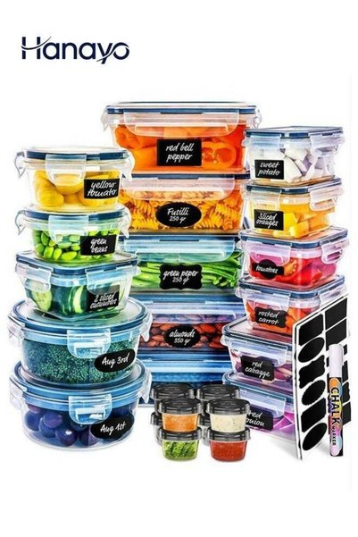 Hanayo 24 Pcs Food Storage Containers Set with Lids BPA-Free Airtight Contain...