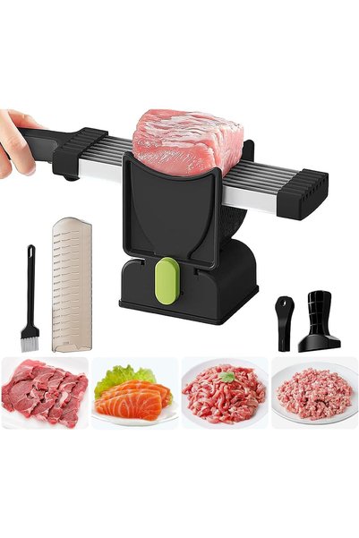 Generic Fresh Meat Slicer, Manual Meat Slicer Cleaver Knife Set for Beef Cutt...