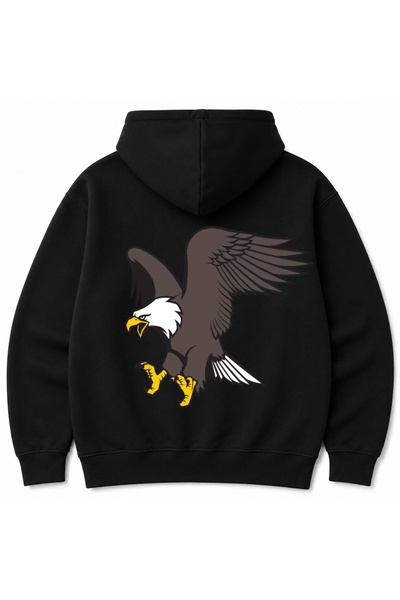 Rabona Fashion Flying Eagle – Φούτερ με κουκούλα και γραφικό σχέδιο «Bold Win...
