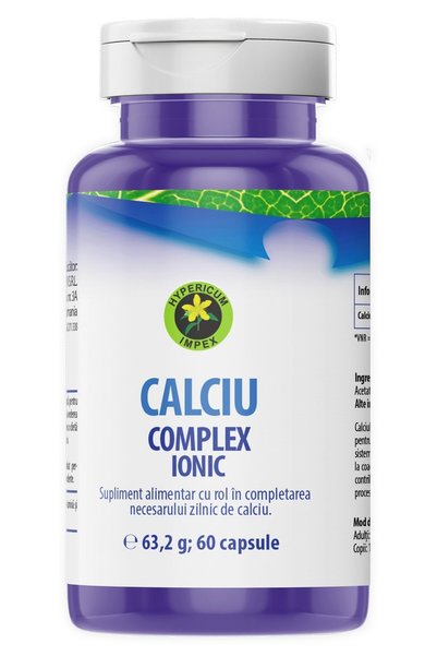 HYPERICUM Capsule Calciu Complex Ionic Hypericum, supliment alimentar cu patr...