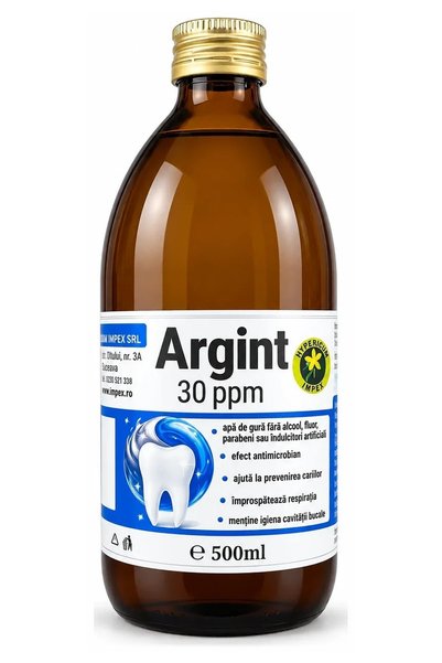 HYPERICUM Silver 30 ppm Hypericum, silver citrate mouthwash, 500 ml