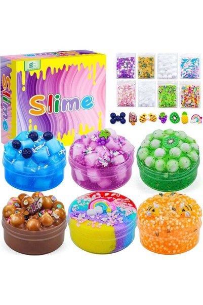 SIMDOW 6 Pack DIY Slime Kit Toy with Perfect Birthday Present Party Favors fo...