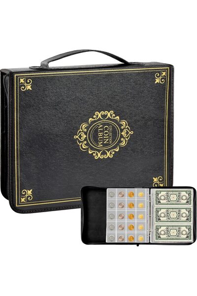 Generic Coin Collection Book Holder for Collectors, 200 Pockets Coins Collect...