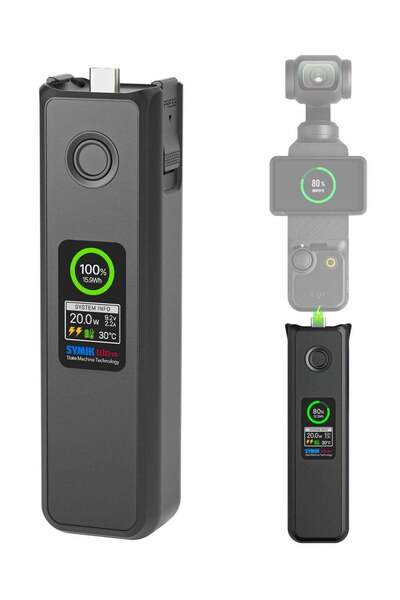 GENERAL SYMIK 5000mAh Battery Grip for DJI Osmo Pocket 3/ Pocket 4 – 20W Fast...