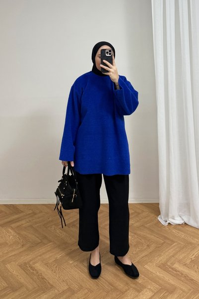 Melike Tatar Arched-Neck Felt Tunic 3-4617