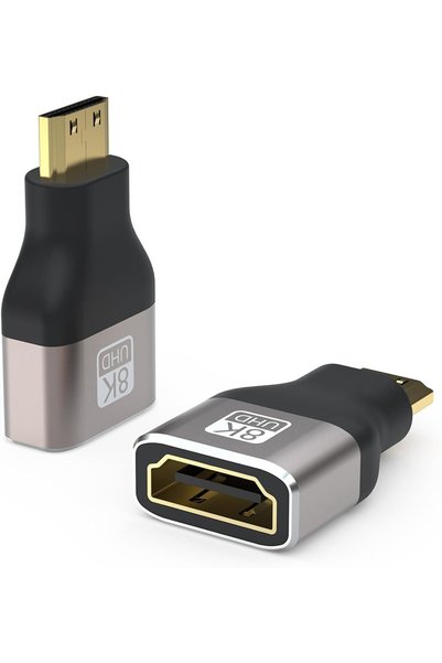 Generic 8K Mini HDMI Male to HDMI Female Adapter, 48Gbps HDMI to Mini HDMI Ad...