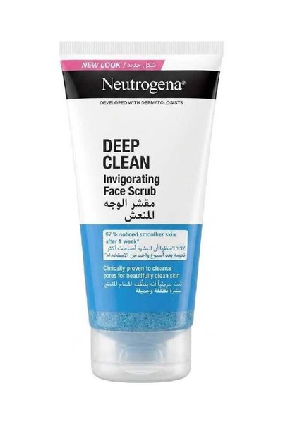Neutrogena مقشر للوجه، تنظيف عميق، منشط، للبشرة العادية إلى المختلطة، 150 مل