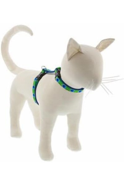 Generic LUPIN ADJUSTABLE H-SHAPED CAT HARNESS 1/2" X 12" - 20" MULTICOLOR
