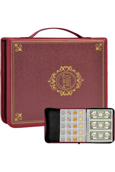 Generic Coin Collection Book Holder for Collectors, 200 Pockets Coins Collect...