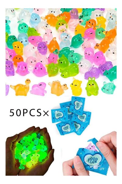 rocooart 50 Resin Mini Blind Bag Dolls, various Cute 3D Cartoon animal toys, ...