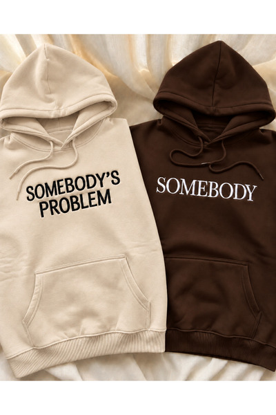 Vordevia Somebody's Problem - Set pentru cuplu „Somebody”, set de 2 hanorace ...