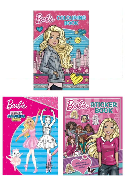 Beta Yayınları Barbie Sticker and Coloring Books, 3-Pack