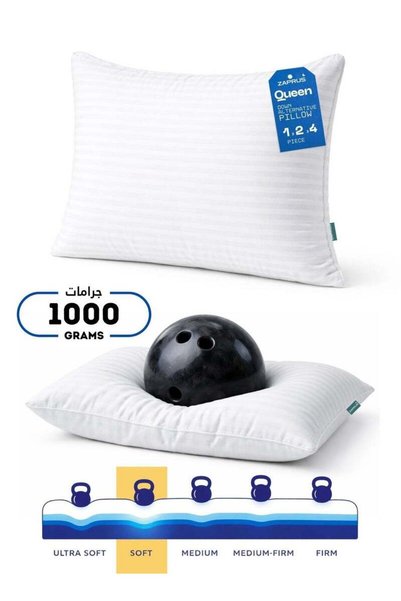 Zaprus وسادة أصلية للنوم، مقاس 75 × 50 سم، وزن 1200 جرام، عبوة واحدة، وسادة ب...