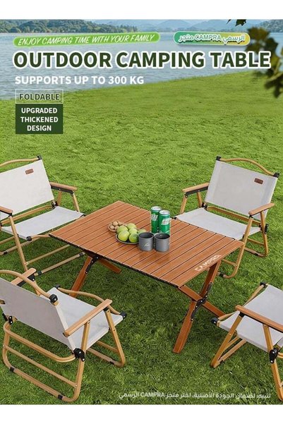 CAMPRA Camping Table With Storage Bag, Thickened Carbon Steel, High Load-Bear...
