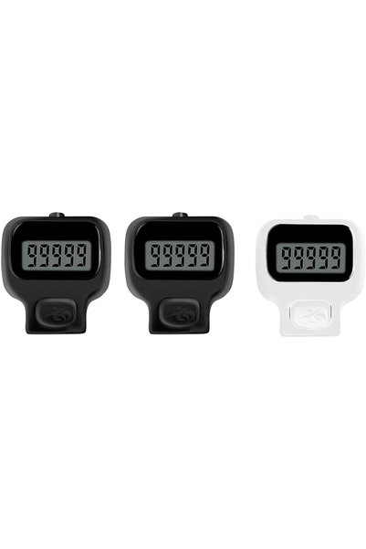 Generic مجموعة عدادات رقمية على شكل حلقة LED (3 قطع: 2 باللون الأسود + 1 بالل...