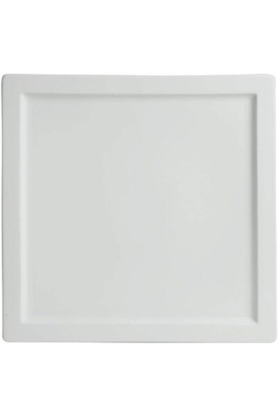 Generic PORCELIAN CERAMIC SIMPLE PLUS WHITE SQUARE PLATE, 091103A, 16 CM SHOR...