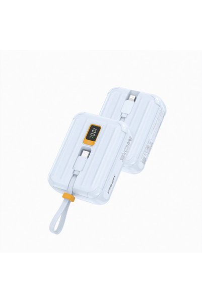 Pisen 10000mAh Portable Power Bank - Fast Charger with Built-in USB Cables, 3...