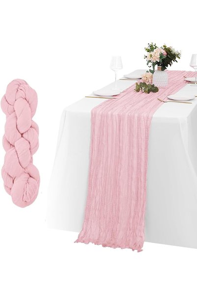 Generic Cheesecloth Table Runner, 90*300cm Boho Tablecloth, Sheer Gauze Table...