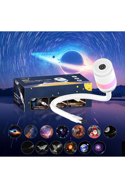 Choice BL-USB04-13، مجموعة من 4 مصابيح ليلية على شكل نجوم مجرية بتقنية 4K، مص...