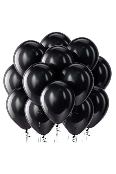 Generic 100 Pack 12 inch Round Helium Balloons for Black Themed Wedding Gradu...