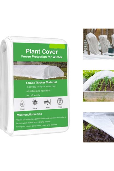 Generic Brand Husă albă nețesută pentru protecția plantelor împotriva înghețu...