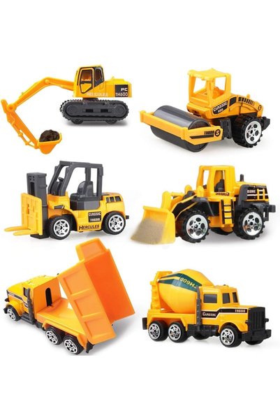 Generic 6 Pcs Die Cast Construction Vehicle Toys - Mini Engineering Alloy Mod...