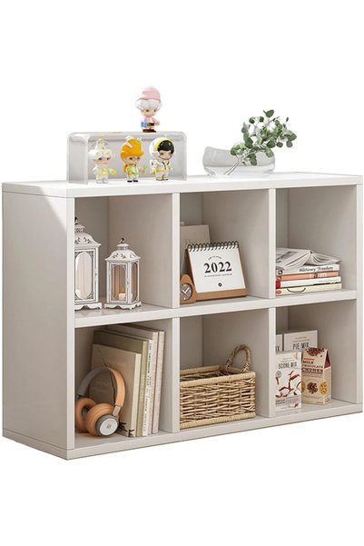 Generic 6 Cube Freestanding Display Shelf, Multi-Tier Wooden Bookcase, Cube S...