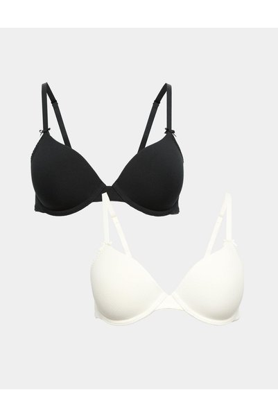 Marks & Spencer 2'li Pamuklu Ribanalı Demi Cup Sütyen
