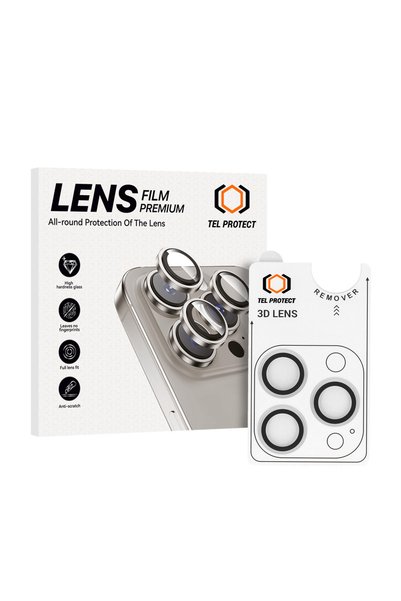 tel protect Tempered glass 3D Lens on camera for Iphone 16 Pro/16 Pro Max tra...