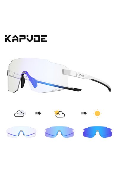 KAPVOE نظارات رياضية K341-PH-BL-1L-04 HD UV400 نظارات ركوب الدراجات الماراثون...