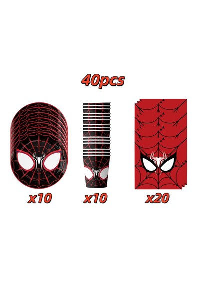 Hasbro other 40pcs set Mask Spider Hero Birthday Party Supplies Tableware Kit...
