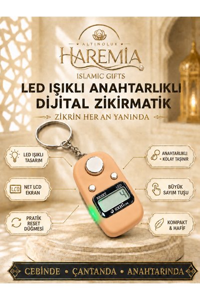 Altınoluk Haremia LED Prayer Counter with Keychain | Portable Gift-Worthy Pra...
