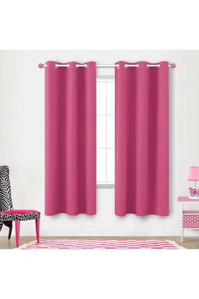 Generic 42x63 Inch Length Hot Pink Blackout Curtains for Living Room