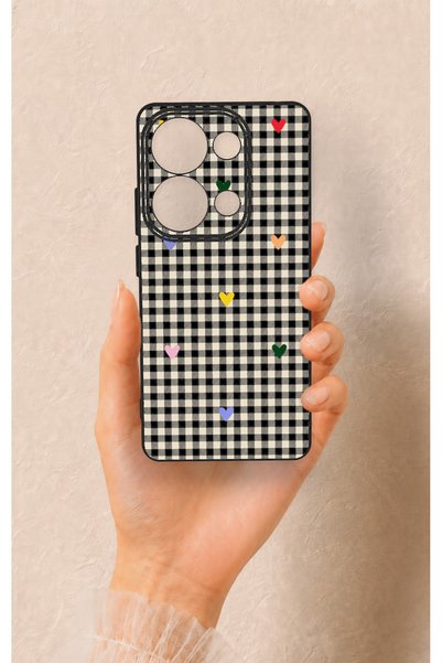 Vip Case Redmi Note 13 Pro 4G-Compatible Silicone Case with Heart-Shaped Plai...