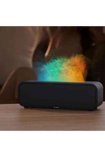 KASTWAVE Colorful Flame Essential Oil Diffuser & Humidifier, 8-Color LED Mood...