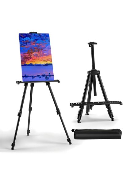 Generic Art Easel Stand for Painting and Sign, Aluminum Metal Tripod Adjustab...