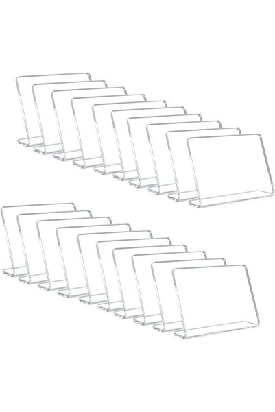 Generic 20 Pack Acrylic Mini Chalkboard Sign, Clear Mini Tabletop Chalkboard ...
