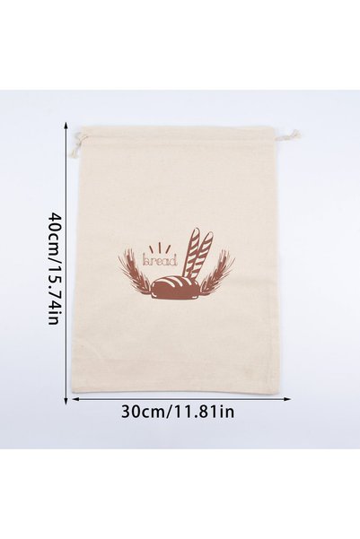 Noonedibs Pungi de pâine din in, pachet de 2, 40 x 30 cm, pungi de pâine reut...