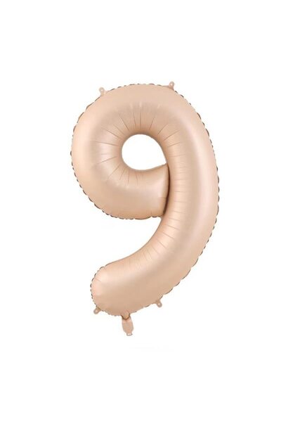 DAMUR Metallic Foil Balloon, Innovation, Number Figurine, Model 9, Anniversar...