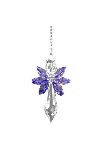 Noonedibs Captor de soare din cristal, înger, ca decor pentru casă/mașină și ...