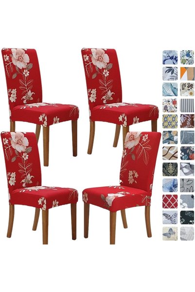 Generic Chair Covers for Dining Room Set of 4, Stretch Dining Chair Cover, Wa...