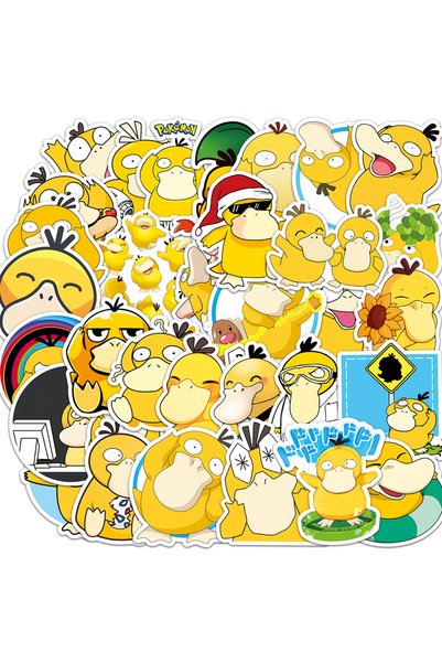 Choice 10PCS 10/30/50pcs Kawaii Anime Pokemon Psyduck Stickers Cute Cartoon G...