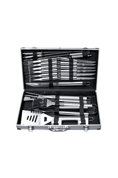 Outdoor Set de 24 accesorii de grătar din oțel inoxidabil de înaltă calitate,...