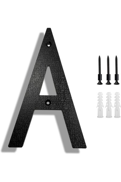 Generic Modern Floating 8-inch House Numbers for Exterior, Large Black Shadow...