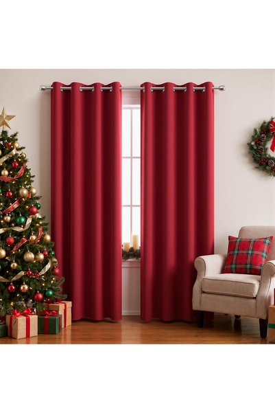 Generic Christmas Curtains for Living Room,Black Out Curtain 96 Inches Long 2...