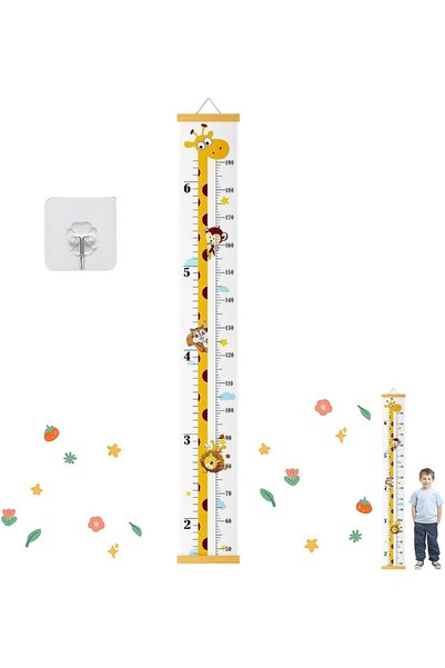 Generic Giraffe Growth Chart for Kids - Adhesive Wall Height Measure Tool wit...