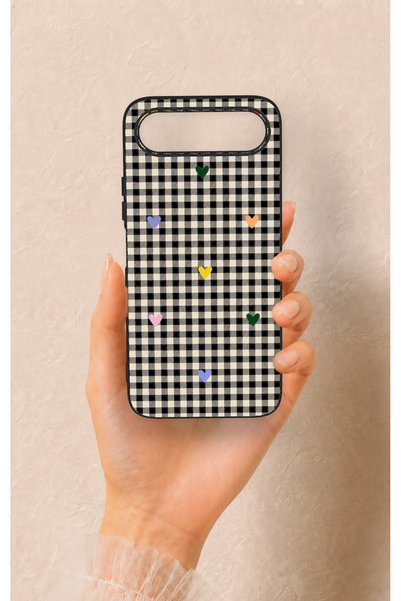Vip Case Tecno Spark 50 5G-Compatible Silicone Case with Heart-Shaped Plaid P...
