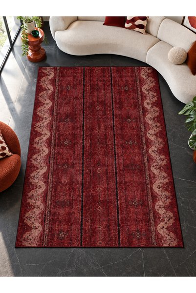 Rugs Modern Halı سجادة بنقشة شريطية عتيقة من ETA Bordo eta4452