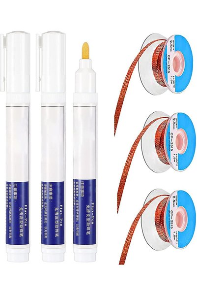 Generic No Clean Soldering Pen and Solder Remover Wick, 0.1 Inch Wide and 59 ...